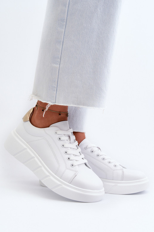  Sneakers modeļa apavi   ar platformu baltas krāsas Danida