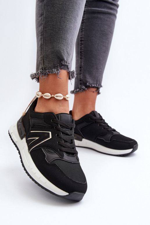 Sneakers modeļa apavi   no eko ādas melnas krāsas Vinelli