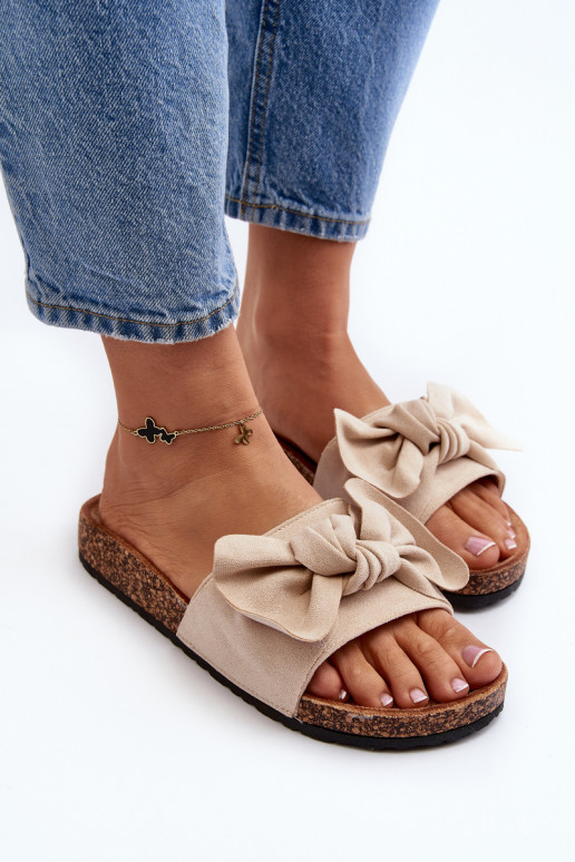   Čības Z ar bantītēm smilšu krāsas Ezephira