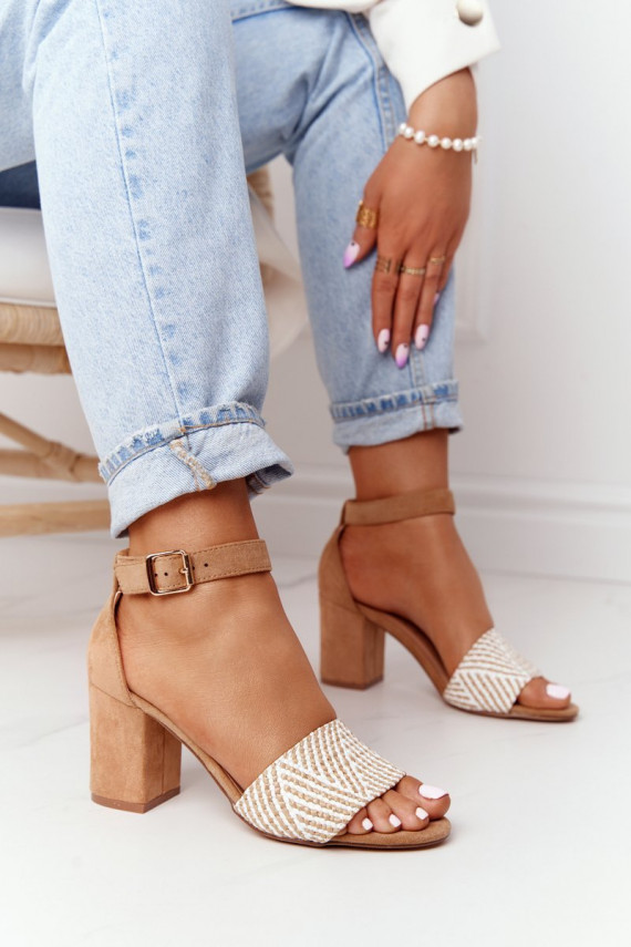 sandales  ar papēdi Brūnas krāsas Honeymoon