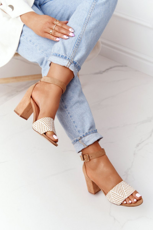 sandales  ar papēdi Brūnas krāsas Honeymoon