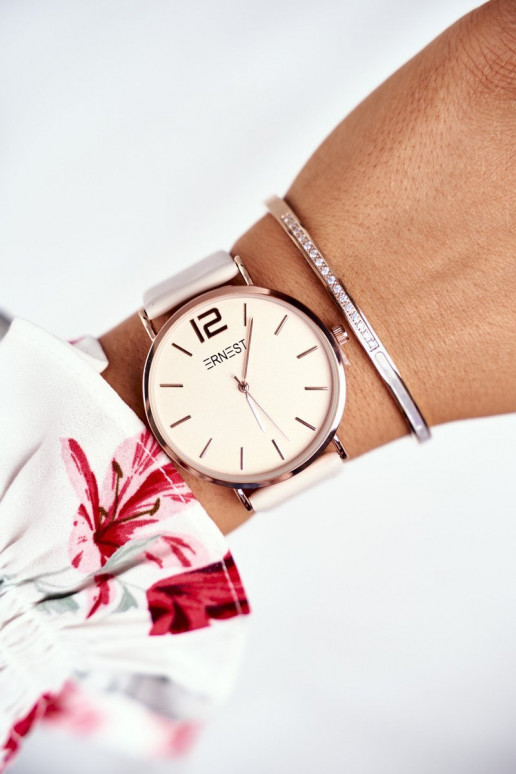 Sieviešu pulkstenis Ernest ziloņkaula krāsas Sandmill