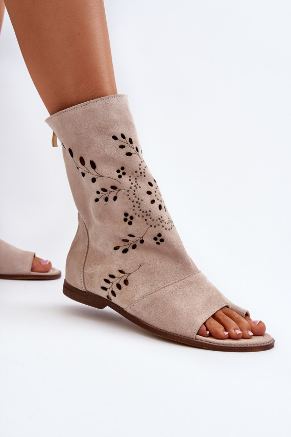 Zazoo 3437   Zamšādas basenes ar stulmu  smilšu krāsas