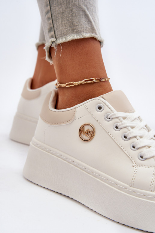 Sneakers modeļa apavi   ar platformu baltas krāsas Eshen