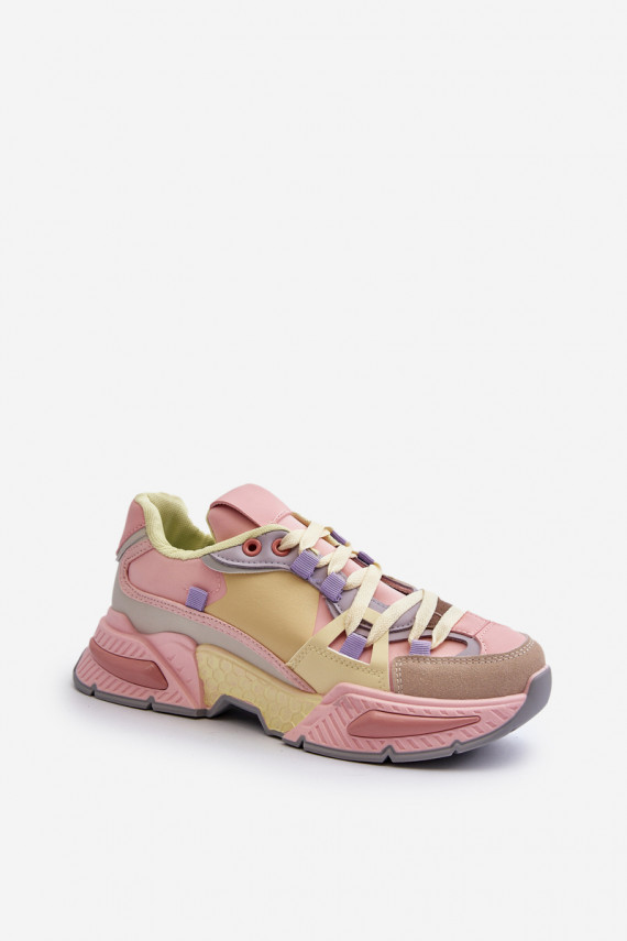 Snekersy    rozā krāsa-Dzelteni Peonema