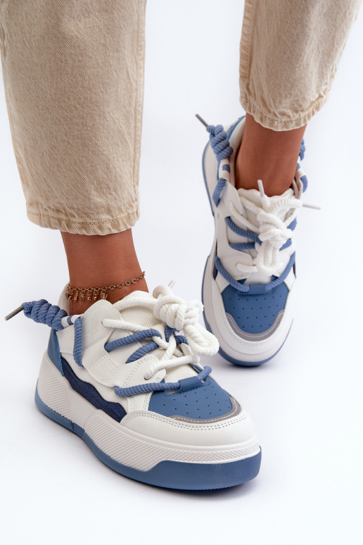 Sneakers modeļa apavi   ar platformu Zilas krāsas Moariella