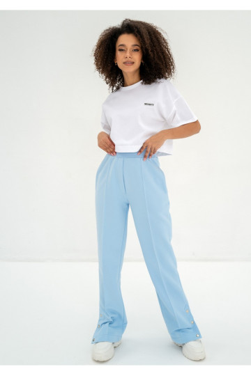 Club - Baby blue snap-buttoned sweatpants 2