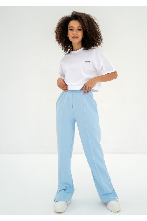 Klubs - zilas sporta bikses ar pogu