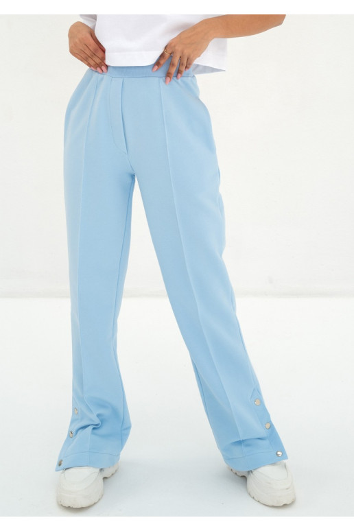 Klubs - zilas sporta bikses ar pogu