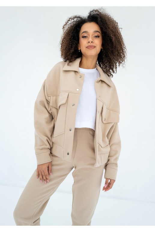 Tribe - bēšs pogāms džemperis Tribe - bēšs pogāms džemperis