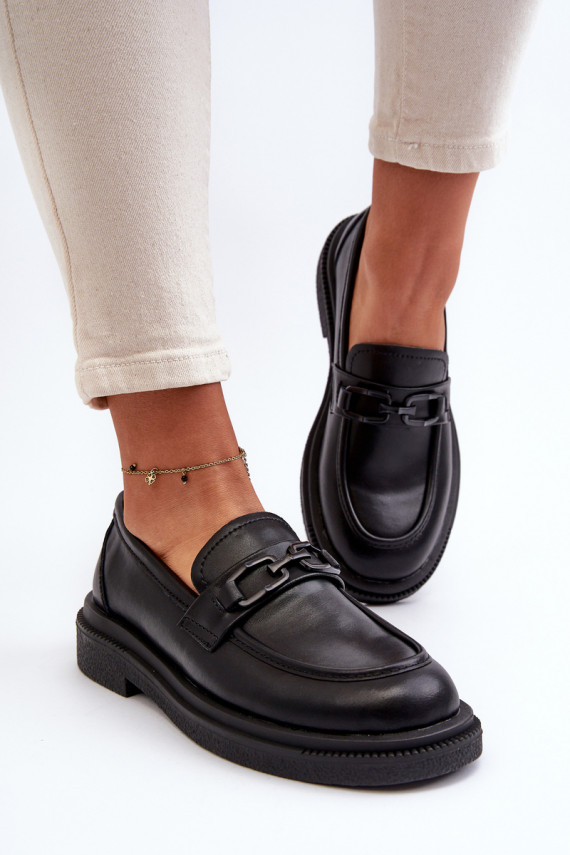   sieviešu mokasīni melnas krāsas Keelana