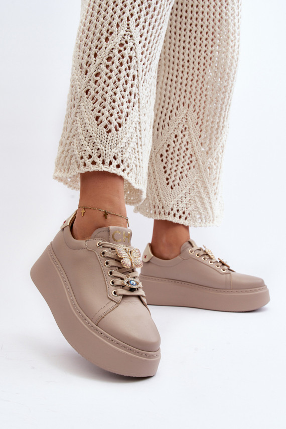     Sneakers modeļa apavi  CheBello 4292 smilšu krāsas