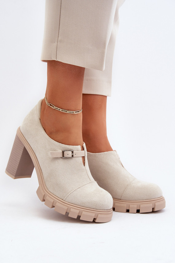   apavi ar papēdi  Ziloņkaula krāsas Tauina