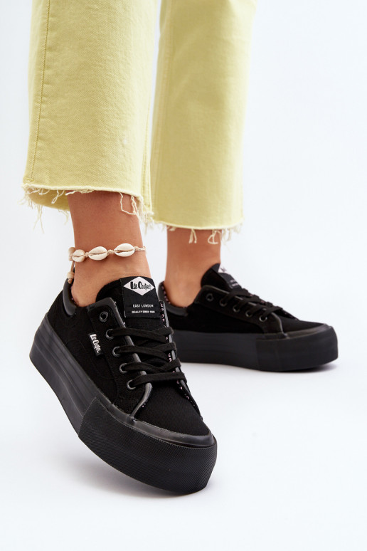 Sieviešu puszābaki ar platformu Lee Cooper melnas krāsas
