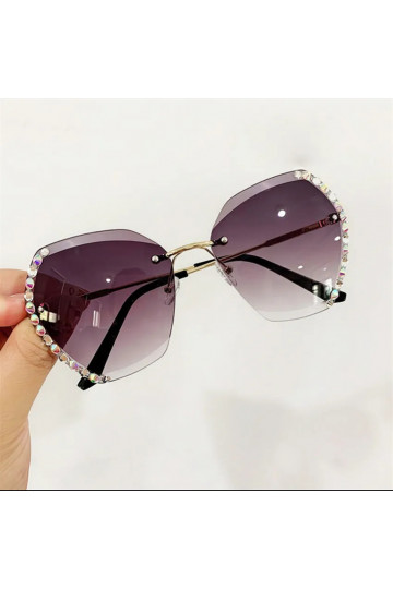 Elegantas saulesbrilles ar kristāliem GRADIENT GREY 2