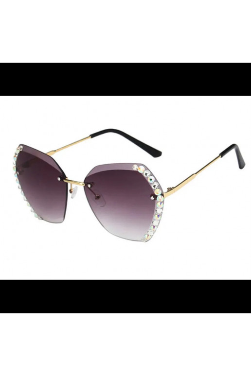 Elegantas saulesbrilles ar kristāliem GRADIENT GREY