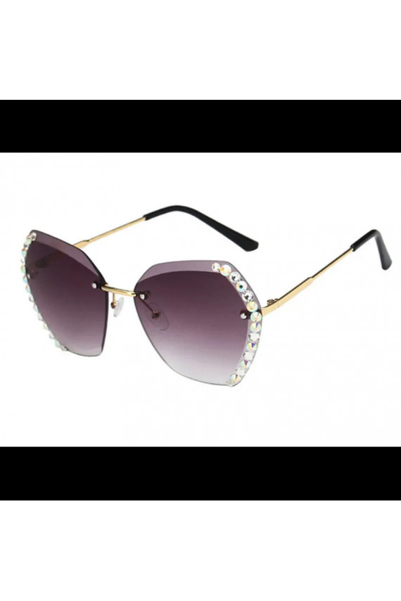 Elegantas saulesbrilles ar kristāliem GRADIENT GREY