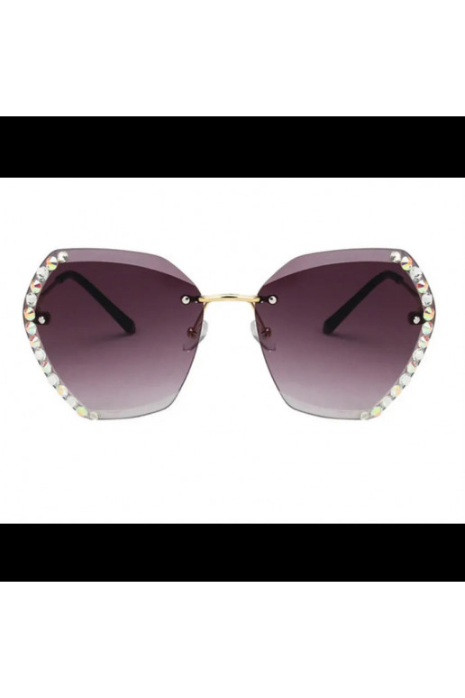 Elegantas saulesbrilles ar kristāliem GRADIENT GREY