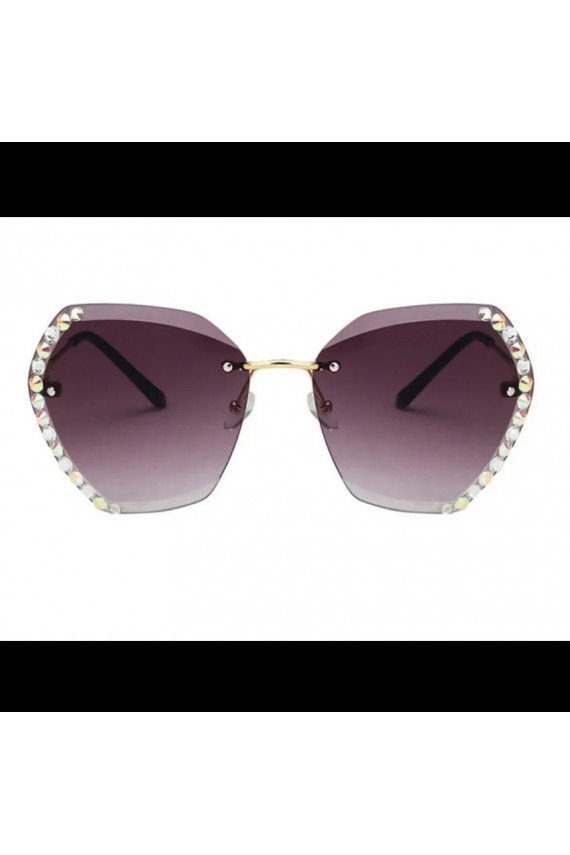 Elegantas saulesbrilles ar kristāliem GRADIENT GREY