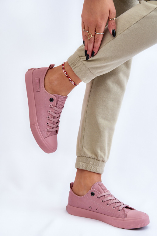   Klasiska modeļa sporta apavi ar līdzenu zoli Big Star LL274027 Rozā krāsas