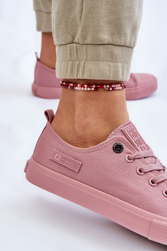   Klasiska modeļa sporta apavi ar līdzenu zoli Big Star LL274027 Rozā krāsas