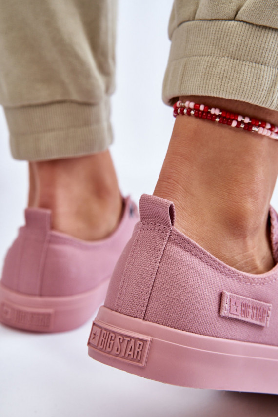   Klasiska modeļa sporta apavi ar līdzenu zoli Big Star LL274027 Rozā krāsas