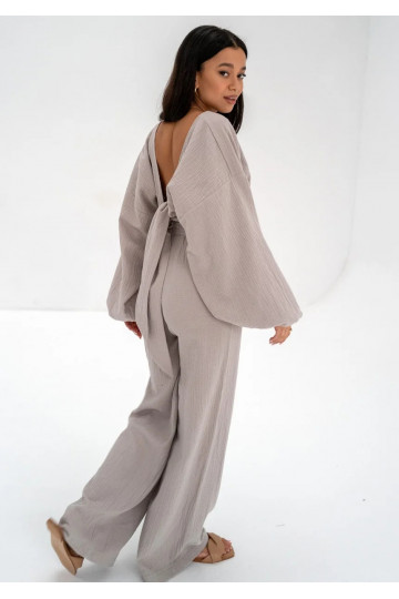 Alines - Taupe muslin top 2