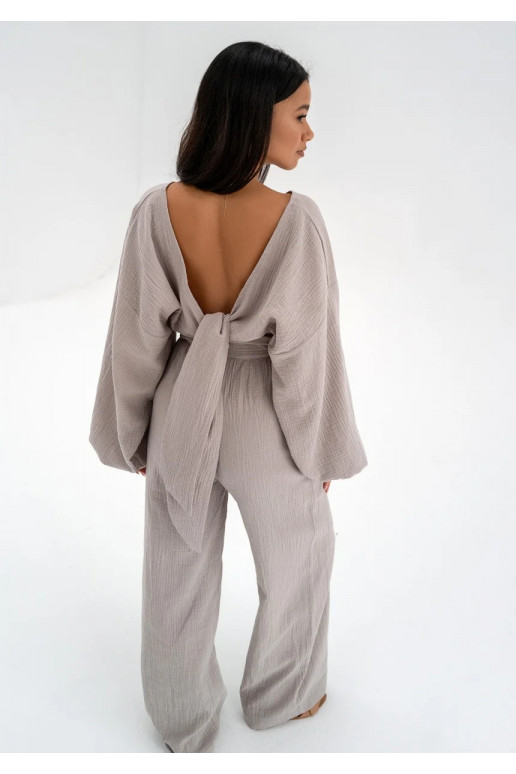 Alines - Taupe muslin top Alines - Taupe muslin top