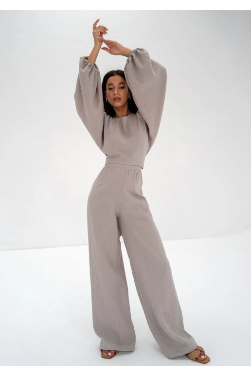 Alines - Taupe muslin top Alines - Taupe muslin top