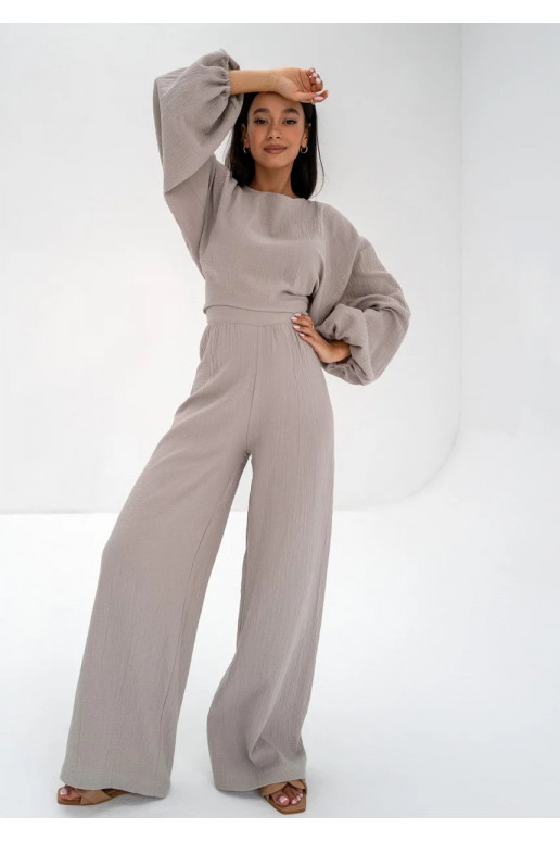 Alines - Taupe muslin top Alines - Taupe muslin top