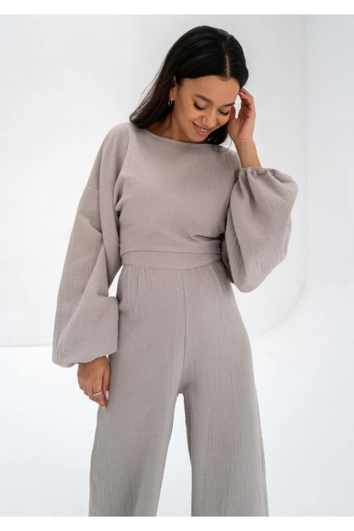 Alines - Taupe muslin top Alines - Taupe muslin top