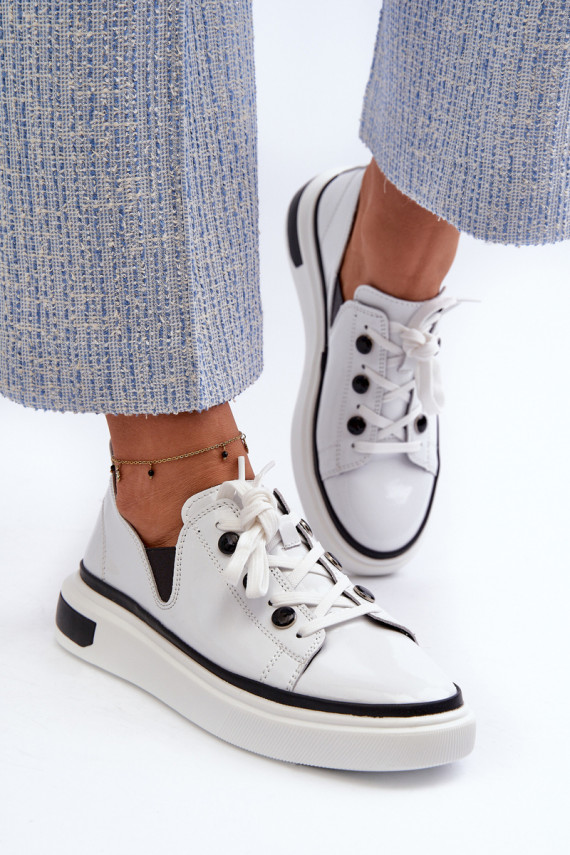 Laque Sneakers modeļa apavi baltas krāsas