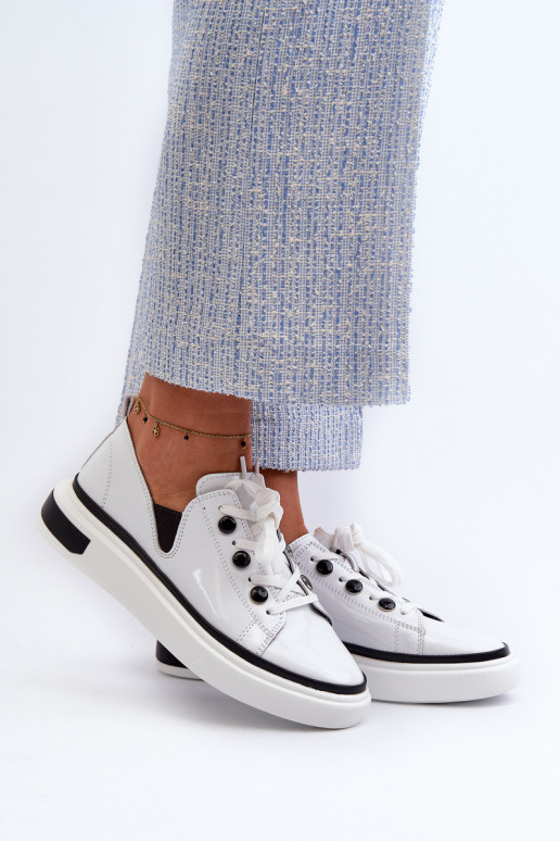 Laque Sneakers modeļa apavi     D&A LR535 baltas krāsas