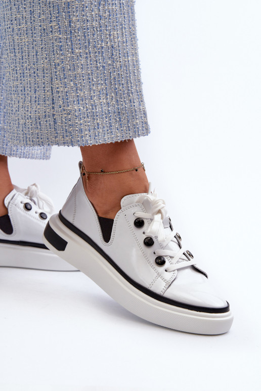 Laque Sneakers modeļa apavi     D&A LR535 baltas krāsas