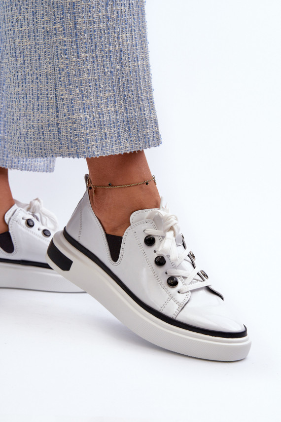 Laque Sneakers modeļa apavi     D&A LR535 baltas krāsas
