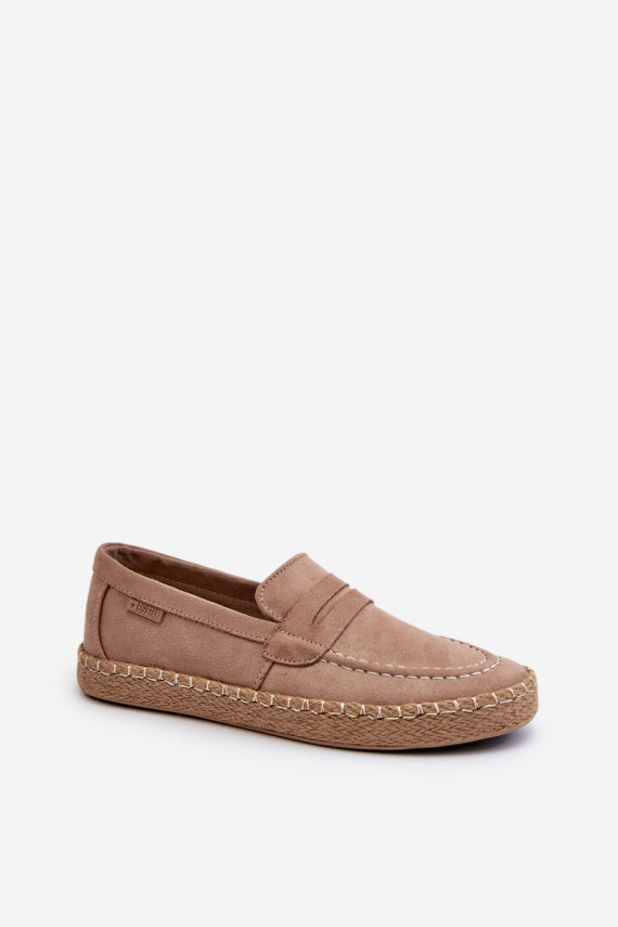 Smilšu krāsas mākslīgā zamšas espadrilles Big Star