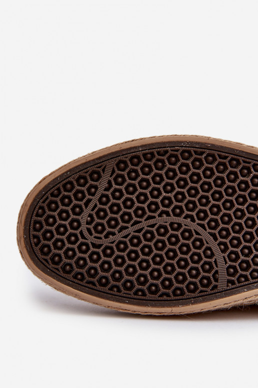 Smilšu krāsas mākslīgā zamšas espadrilles Big Star