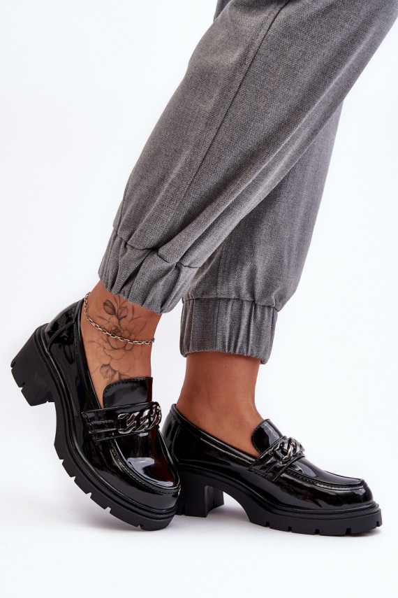 Laque   apavi  melnas krāsas Blimma