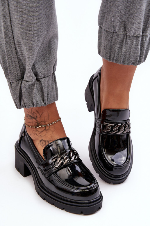 Laque   apavi  melnas krāsas Blimma