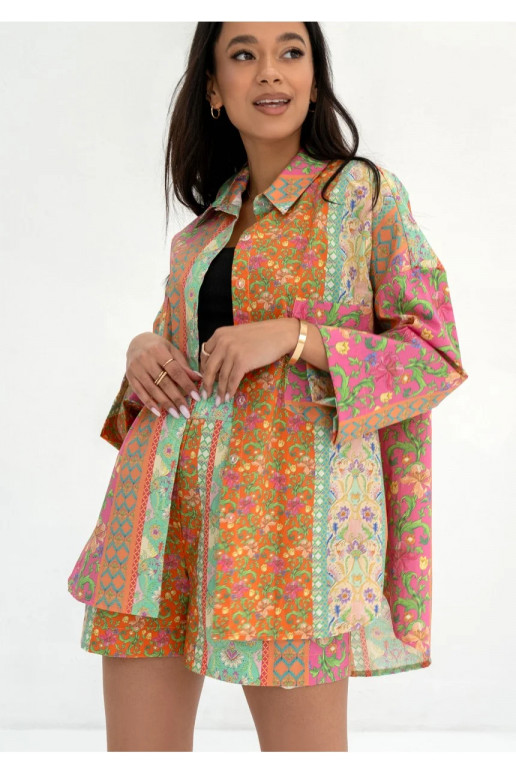 Suri - Pink floral boho oversize shirt Suri - Pink floral boho oversize shirt