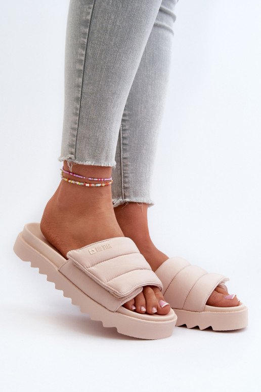 Čības ar platformu Big Star NN274773 smilšu krāsas   Čības ar platformu Big Star NN274773 smilšu krāsas