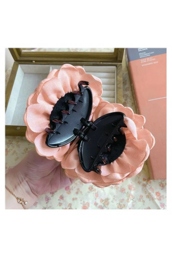 Matu sprādze duża klamra XL  róża krēmkrāsa 9cm