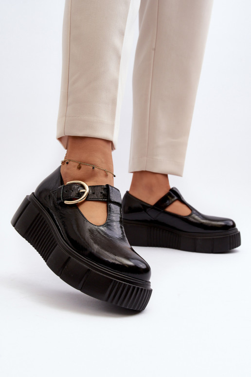 Zazoo 20102 Stilīgasrnas Laque apavi ar platformu melnas krāsas Zazoo 20102 Stilīgasrnas Laque apavi ar platformu melnas krāsas