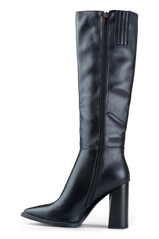 Sieviešu melni eko ādas augstpapēžu...