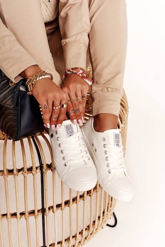   Dabīgas ādas brīvā laika apavi Big Star baltas krāsas V274869