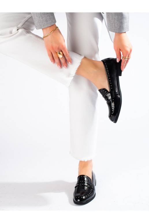 Eleganta stila Sieviešu zābaki Shelovet Melnas krāsas 