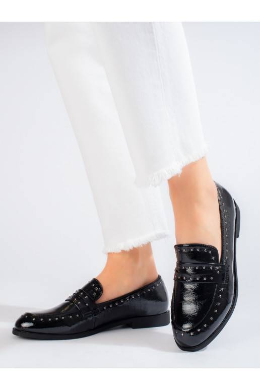 Eleganta stila Sieviešu zābaki Shelovet Melnas krāsas 