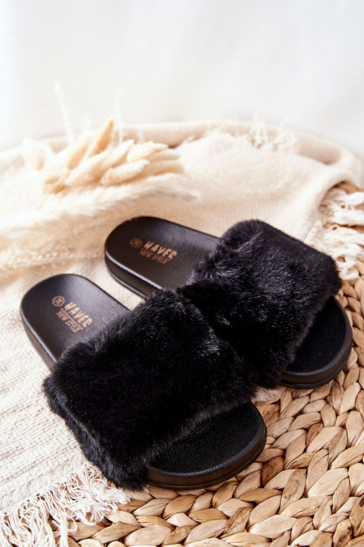 copy of Čības ar kažokādu melnas...