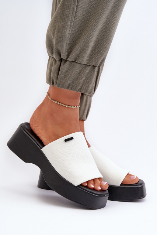 sieviešu čības Big Star NN274022 baltas krāsas