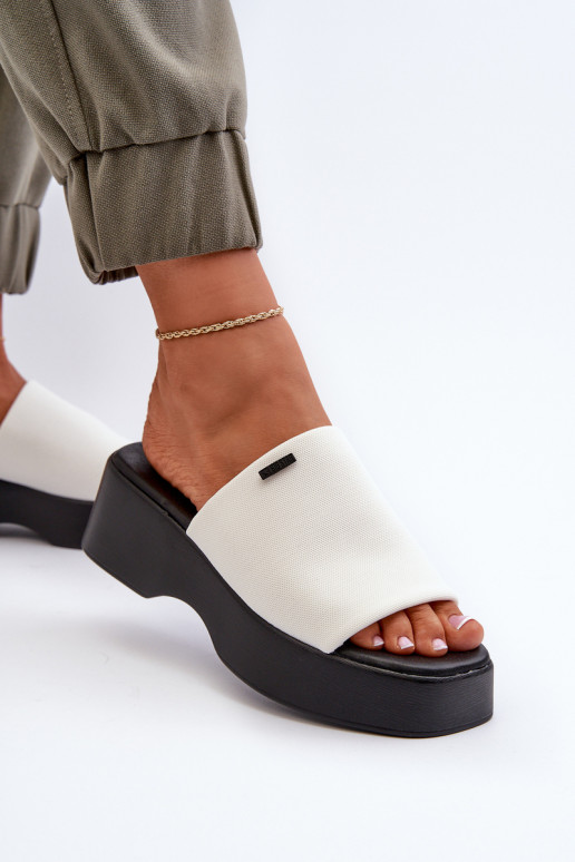 sieviešu čības Big Star NN274022 baltas krāsas